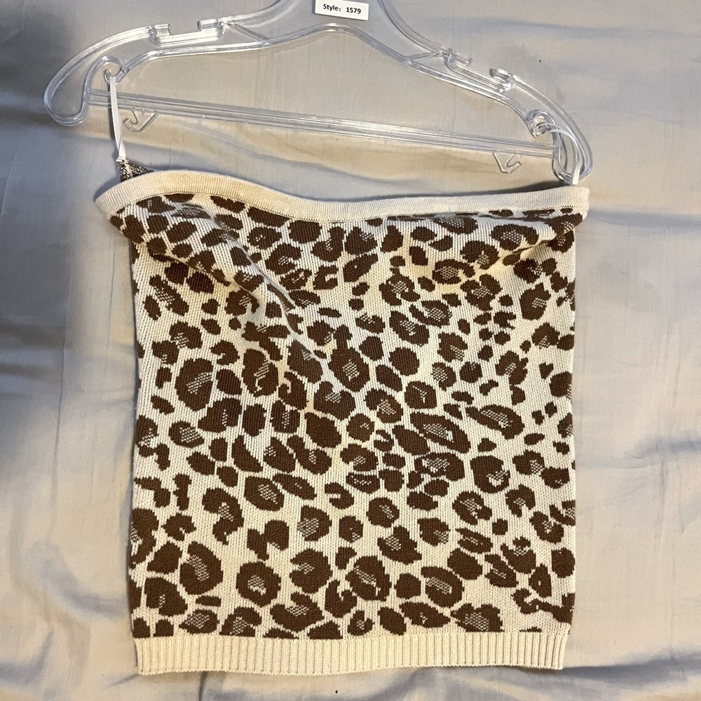 Cheetah print tube top